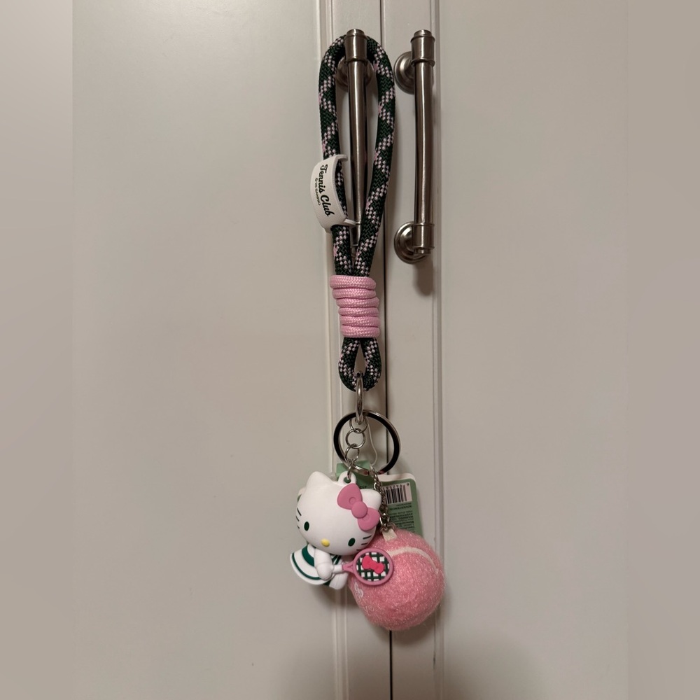 Limited Edition Miniso Hello Kitty Tennis Club Keychain Wrist Loop - Picture 3 of 3